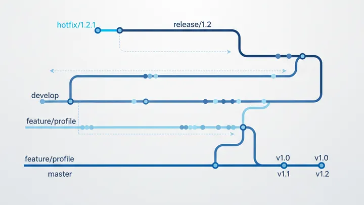 Git-Workflow für Teams: Branching-Strategien erklärt - Illustration 1